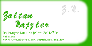 zoltan majzler business card